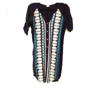 Casual embroidered t-shirt Anthropologie dress!